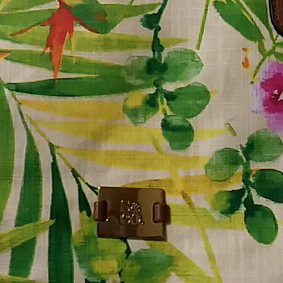 Style & Co tropical Floral w/ brown faux leather - Picture 2 of 6
